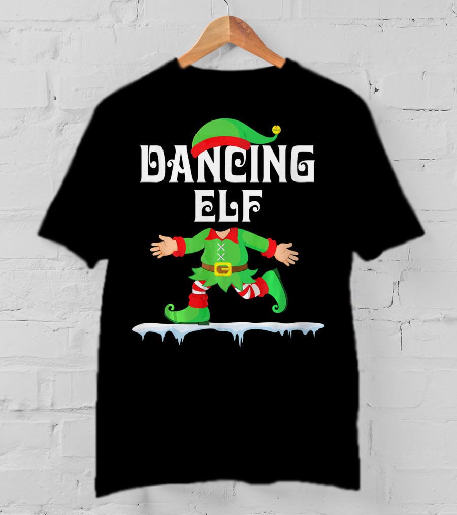 Dancing Elf Walking On Snow Dance T-Shirt