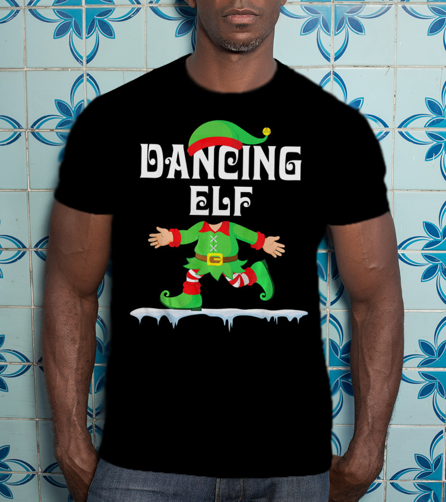 Dancing Elf Walking On Snow Dance T-Shirt
