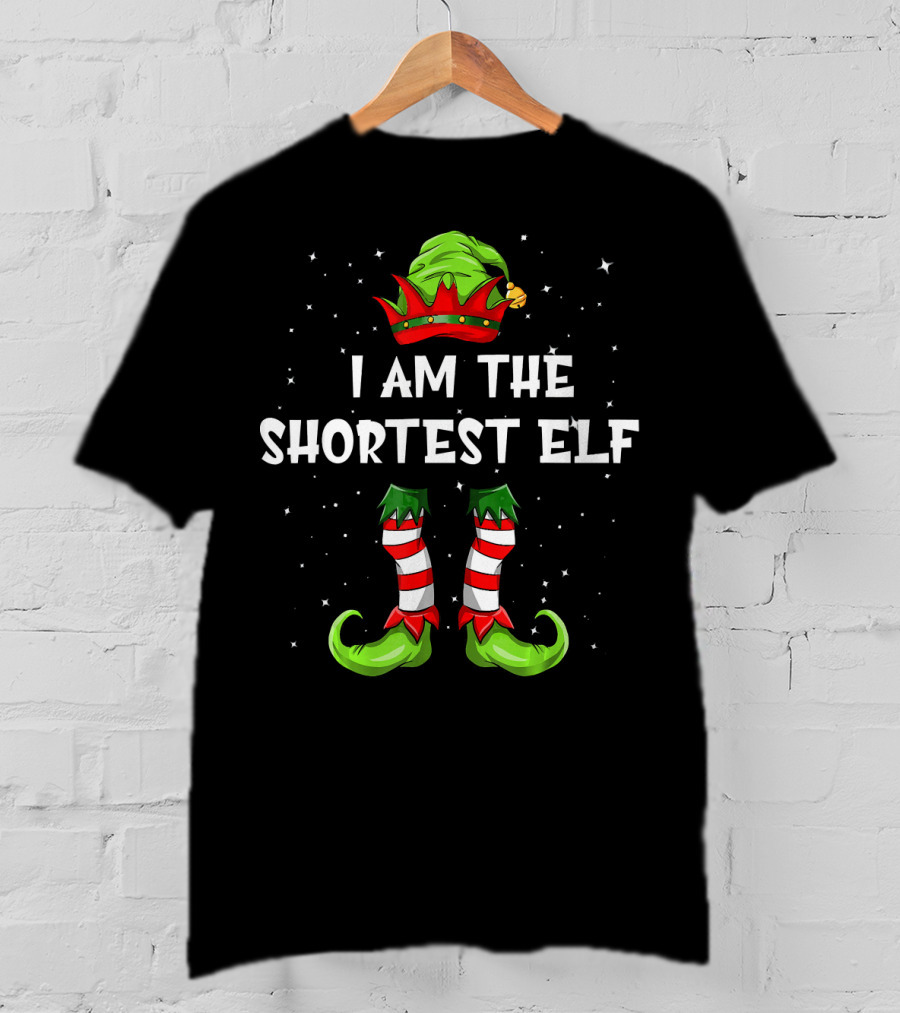 I Am The Shortest Elf Matching Group Chris Festive T-Shirt
