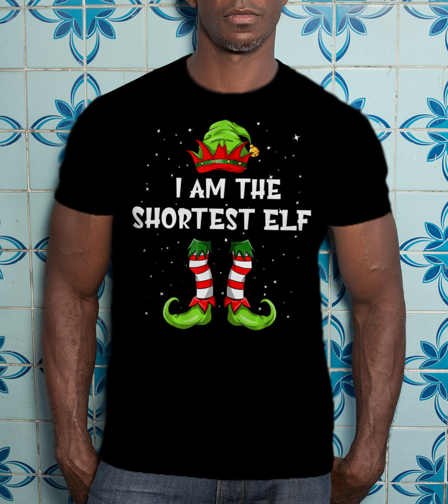 I Am The Shortest Elf Matching Group Chris Festive T-Shirt