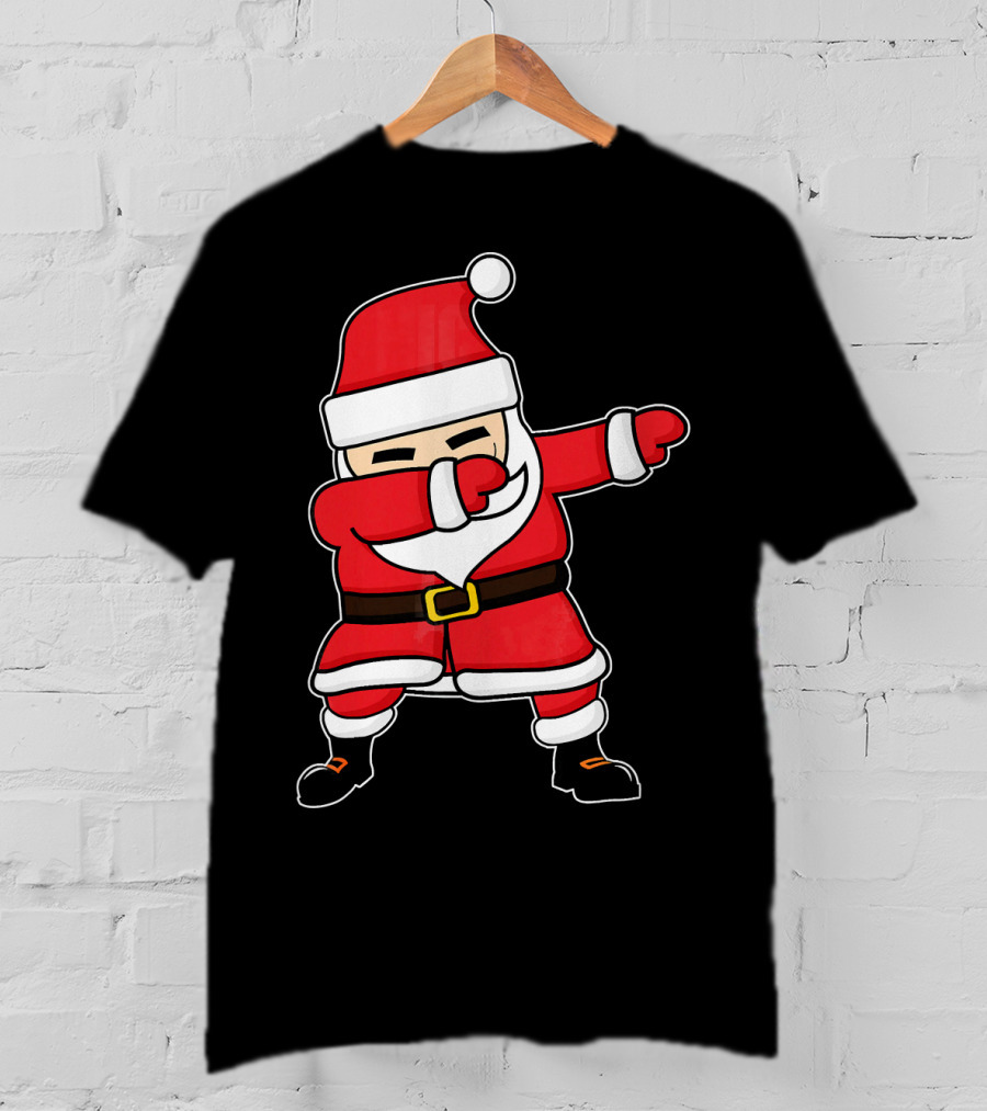 Dabbing Santa Claus Funny Christmas Pose T-Shirt