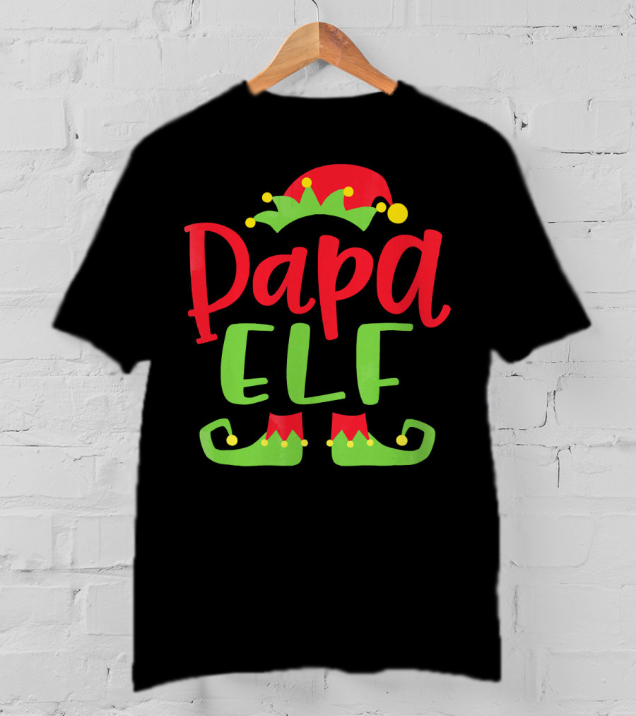 Papa Elf Christmas Match Holiday Humor T-Shirt