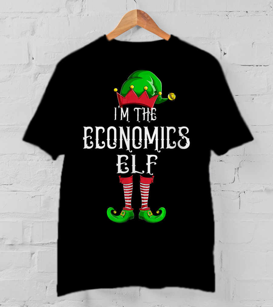 I'm The Economics Elf Matching Family Group Christmas Holiday Pajama Party T-Shirt