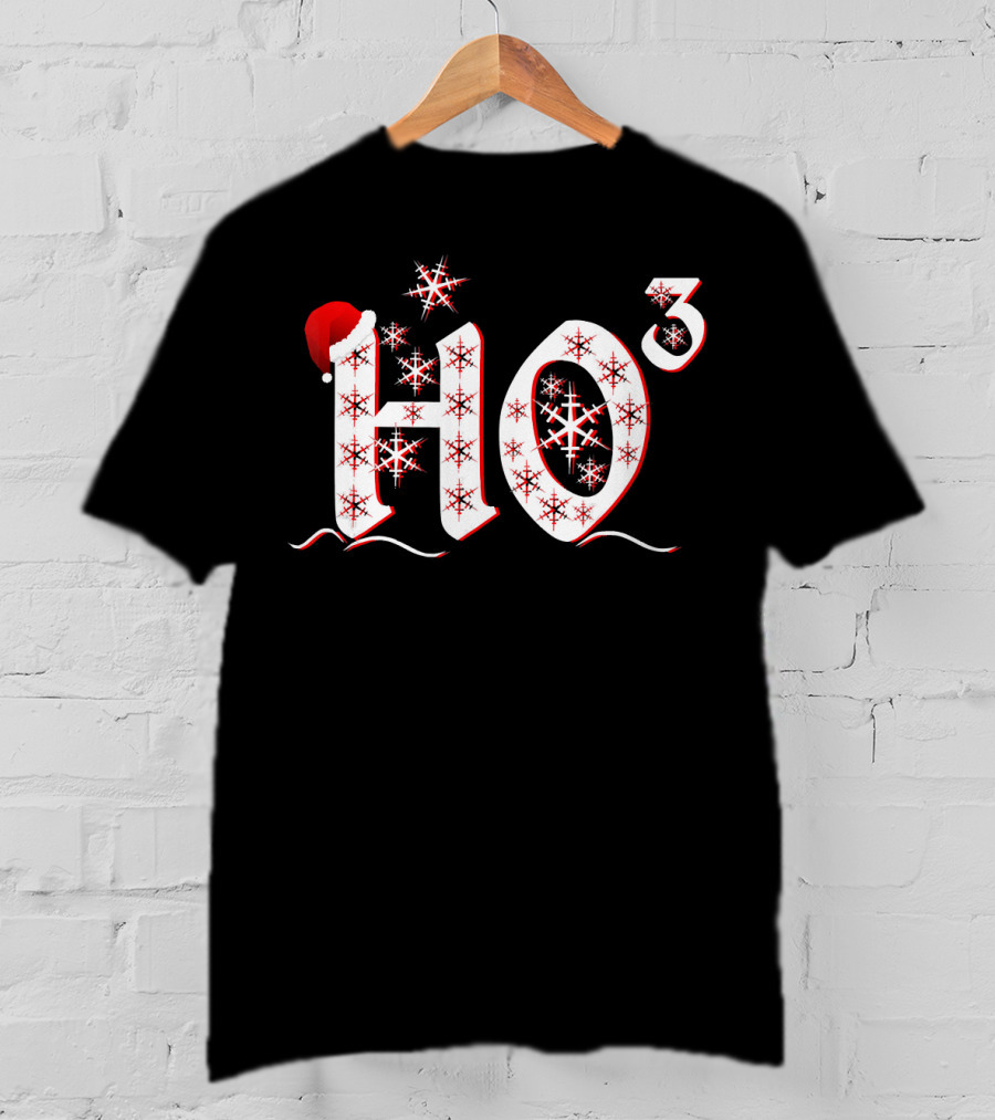 Christmas Ho Ho Ho Snowflake Santa Hat H₀³ T-Shirt
