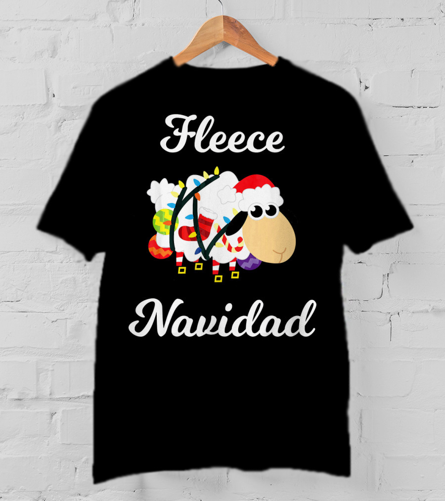 Fleece Navidad Funny Feliz Mexican Sheep Christmas Jumper Santa Hat T-Shirt