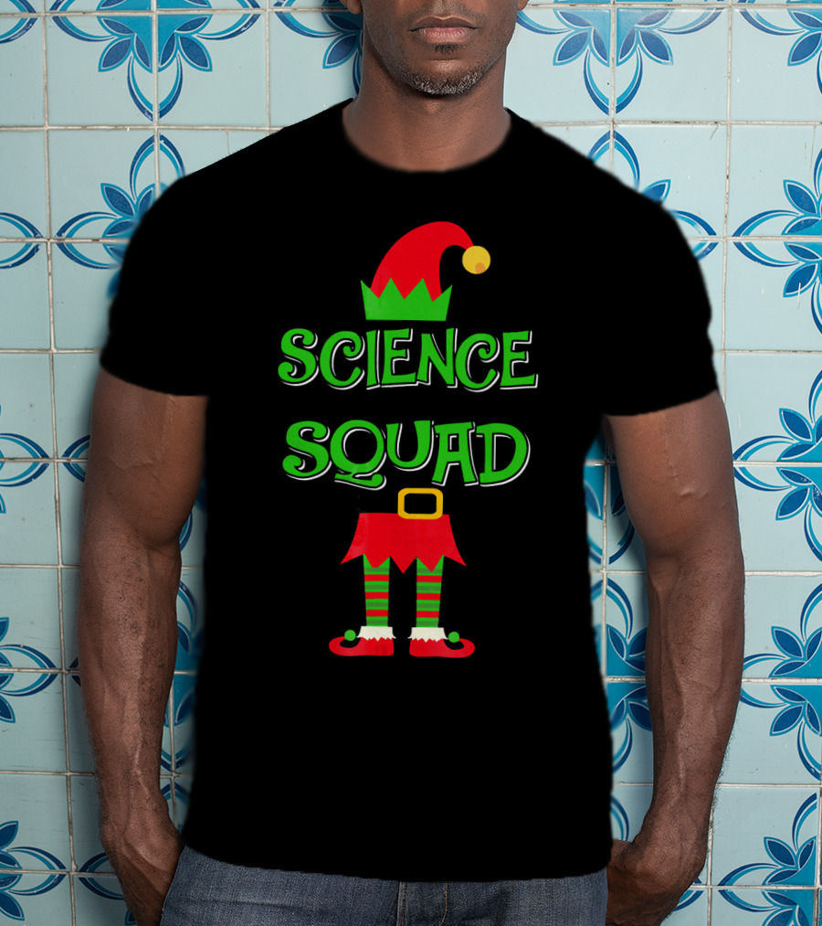 Science Squad Christmas Elf Teacher T-Shirt