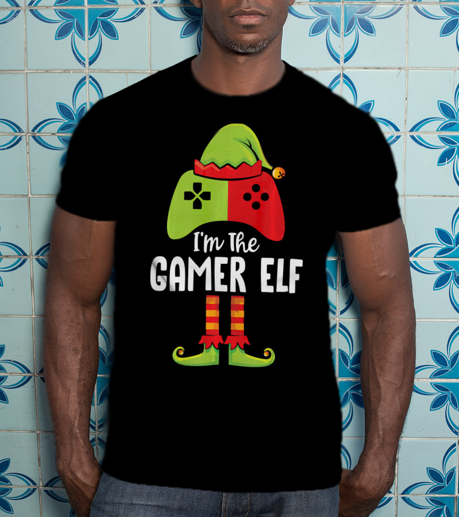 I'm The Gamer Elf Controller Hat Festive Costume T-Shirt
