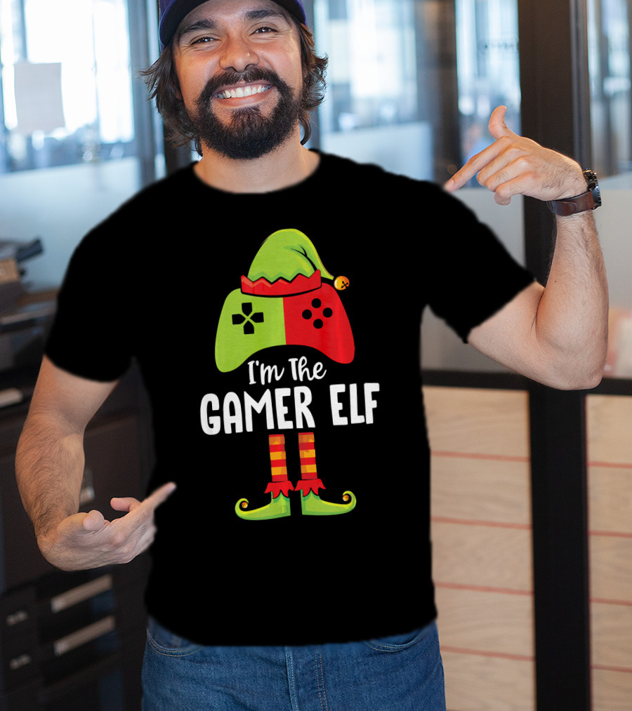 I'm The Gamer Elf Controller Hat Festive Costume T-Shirt