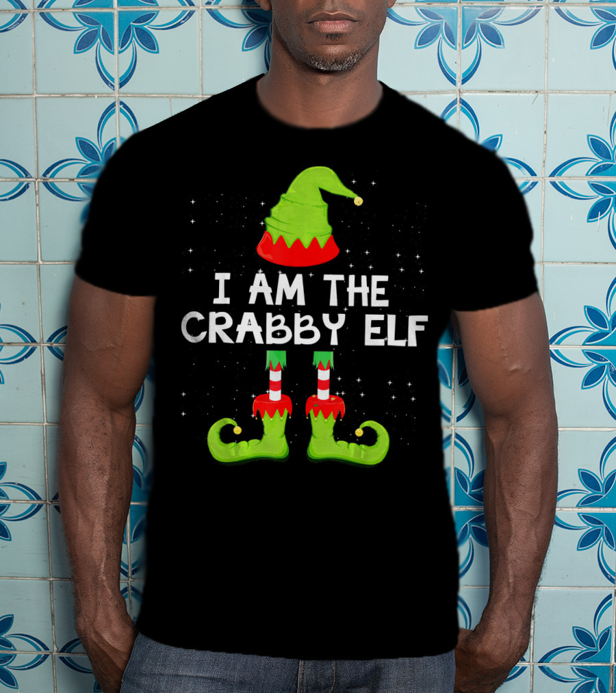 I Am The Crabby Elf Matching Family Christmas Group T-Shirt