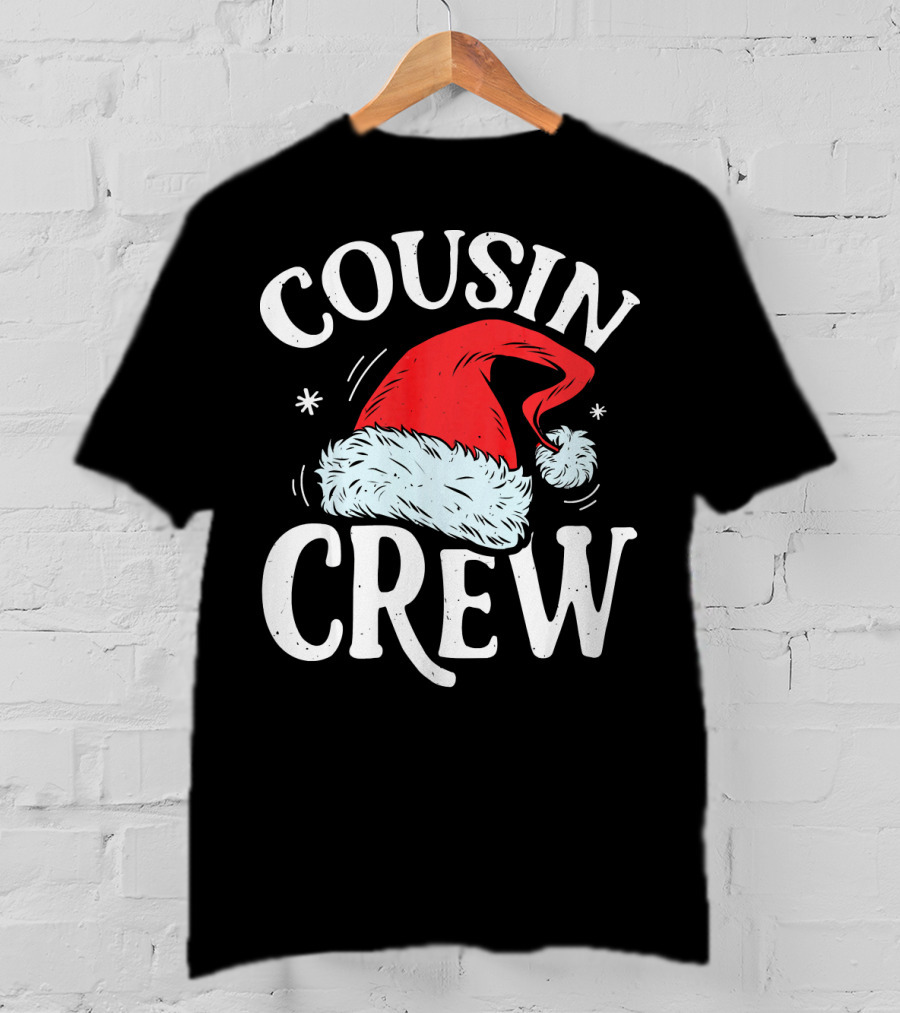 Cousin Crew Santa Hat Christmas T-Shirt