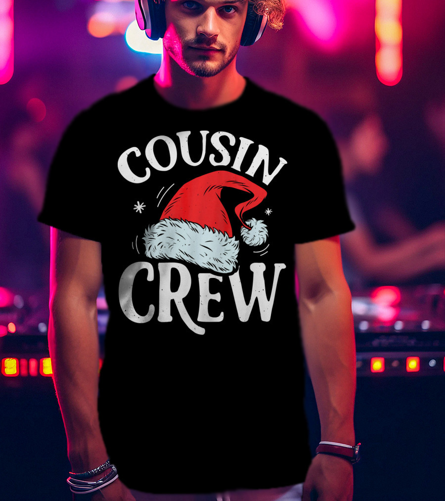 Cousin Crew Santa Hat Christmas T-Shirt