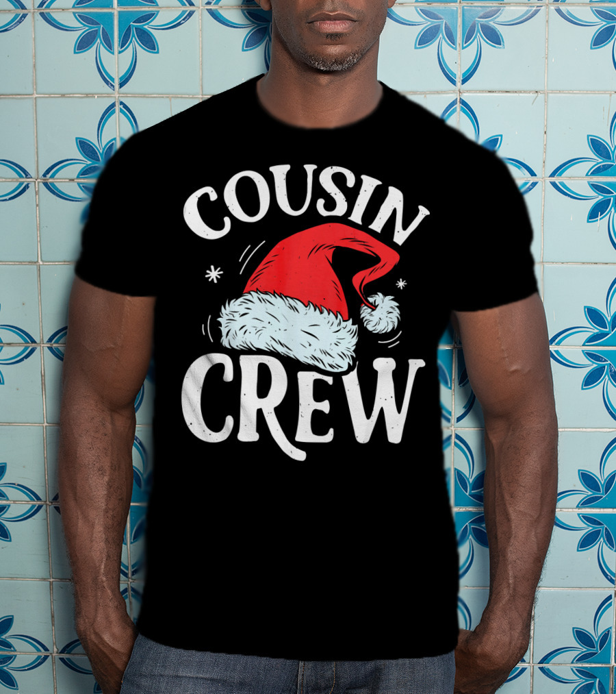 Cousin Crew Santa Hat Christmas T-Shirt