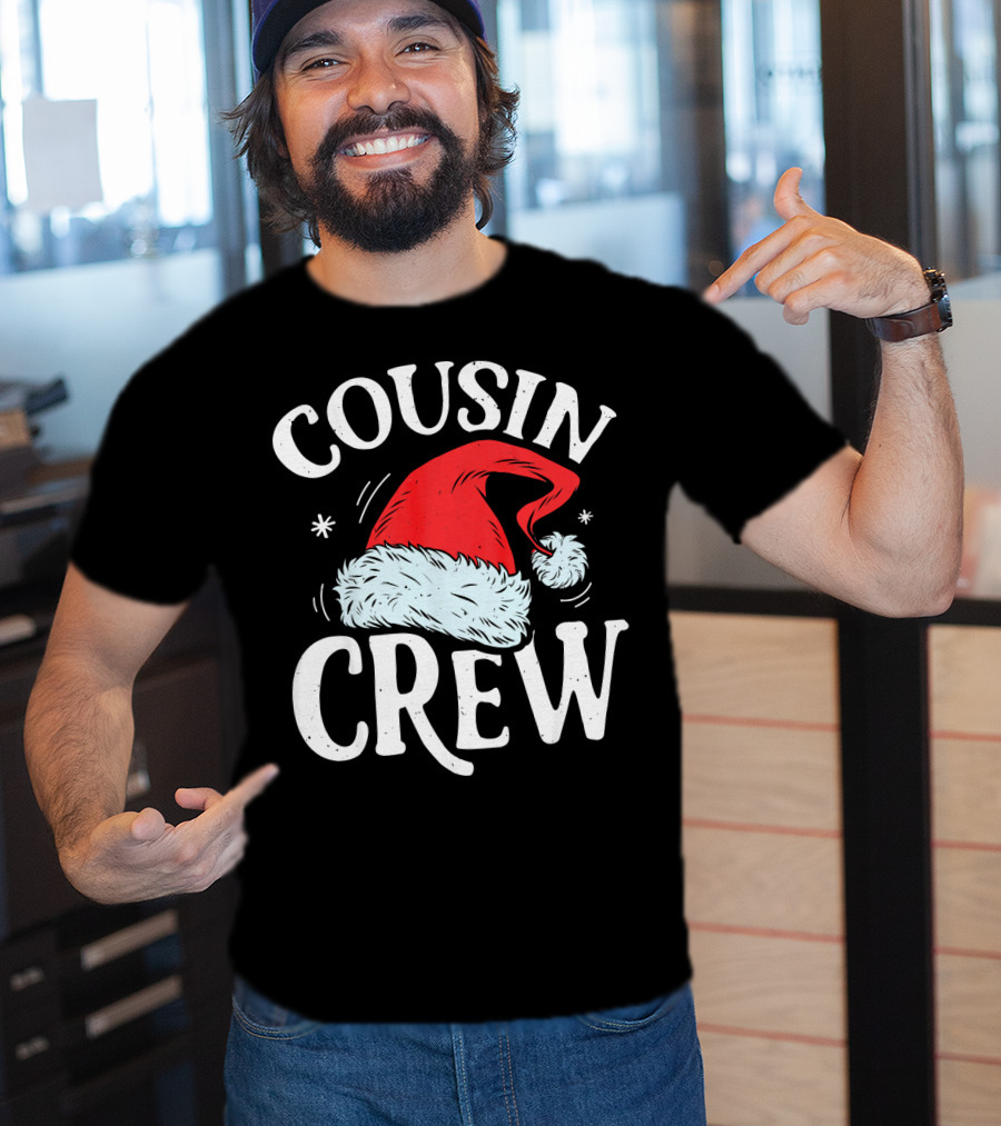 Cousin Crew Santa Hat Christmas T-Shirt