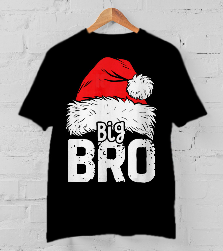 Big Bro Santa Hat Christmas T-Shirt