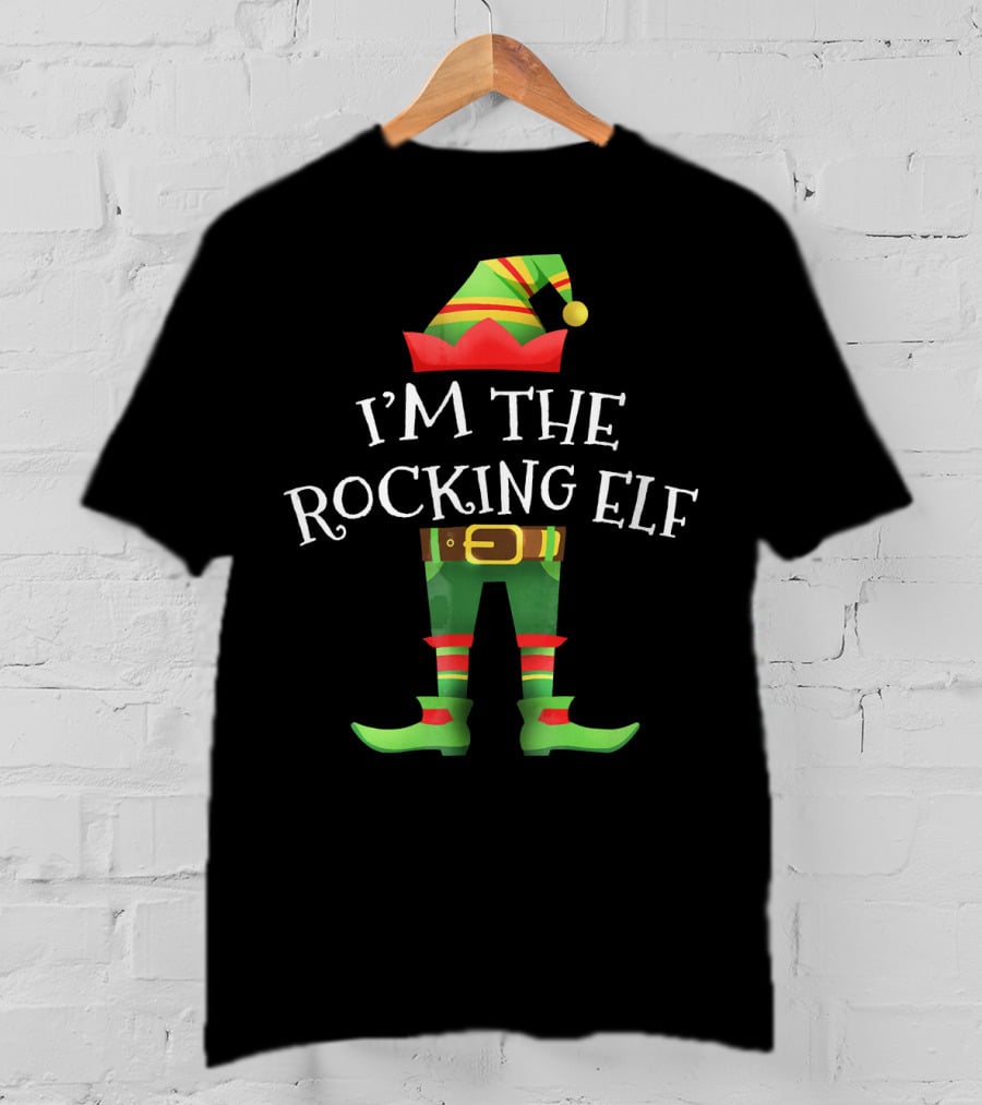 I'm The Rocking Elf Christmas Costume Group T-Shirt