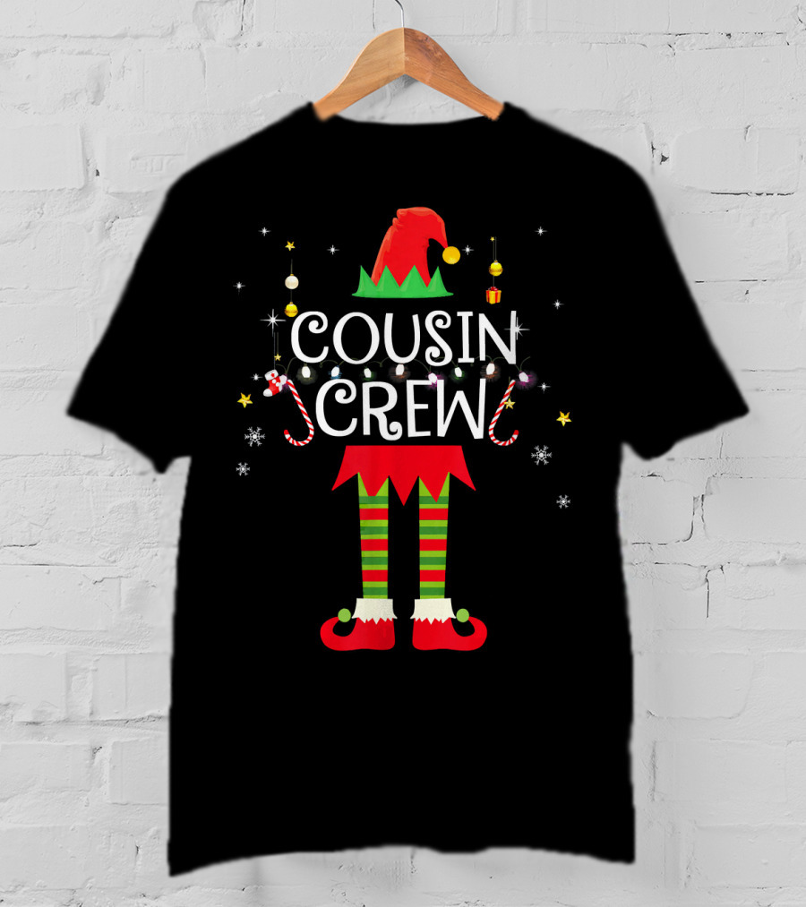 Cousin Crew Elf Holiday Matching Family T-Shirt