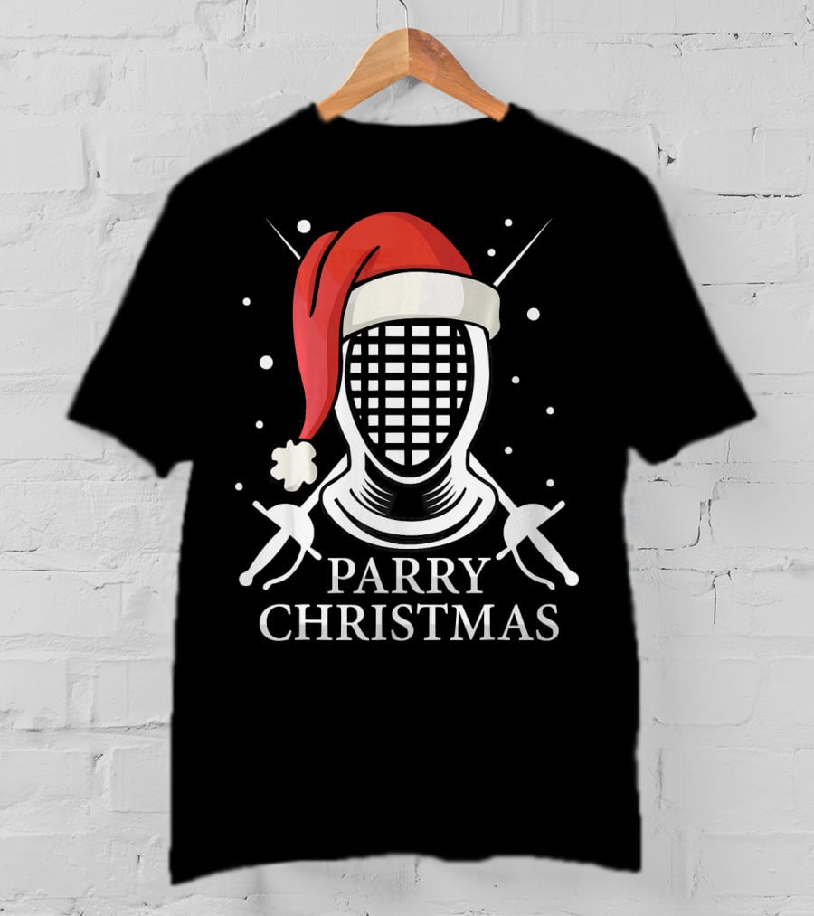 Parry Christmas Fencing Santa T-Shirt