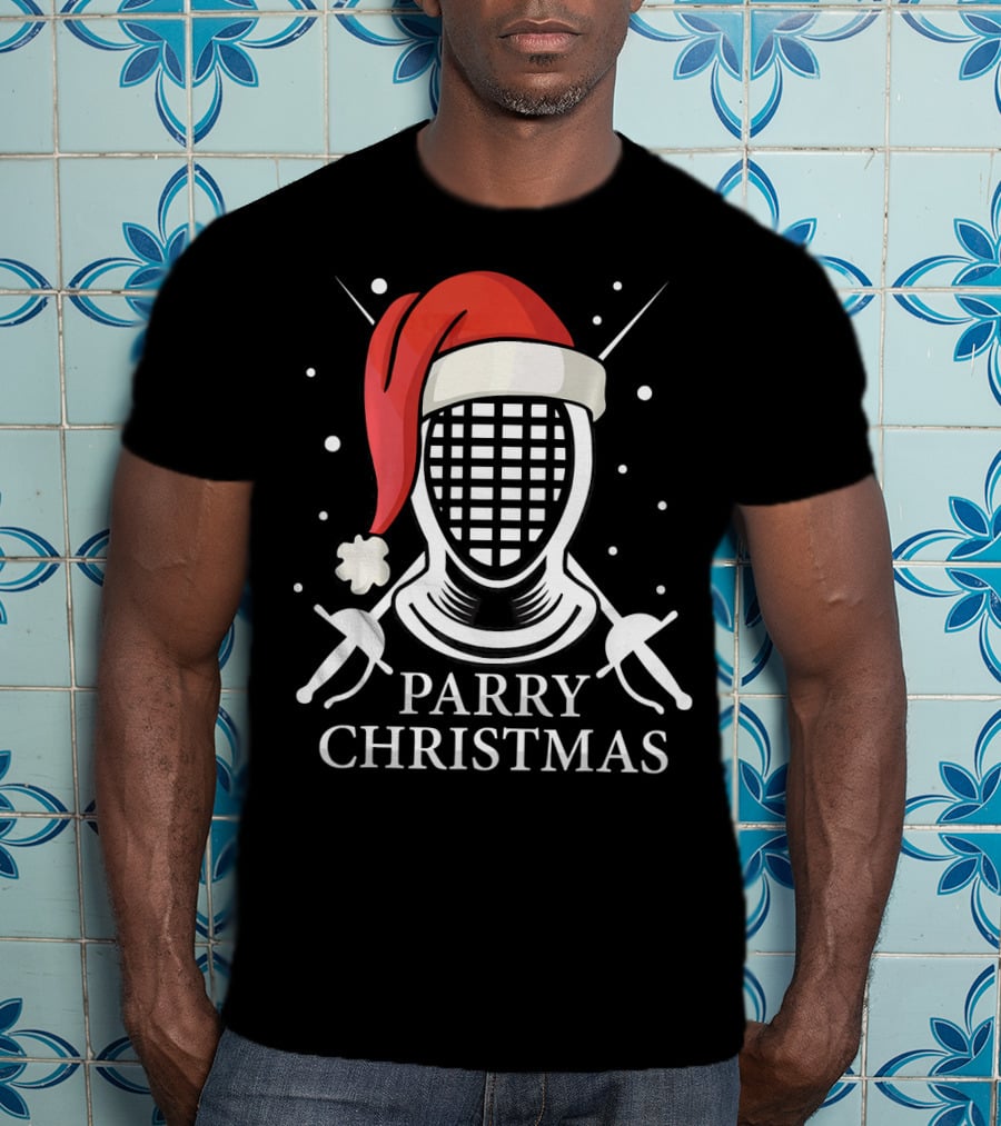 Parry Christmas Fencing Santa T-Shirt