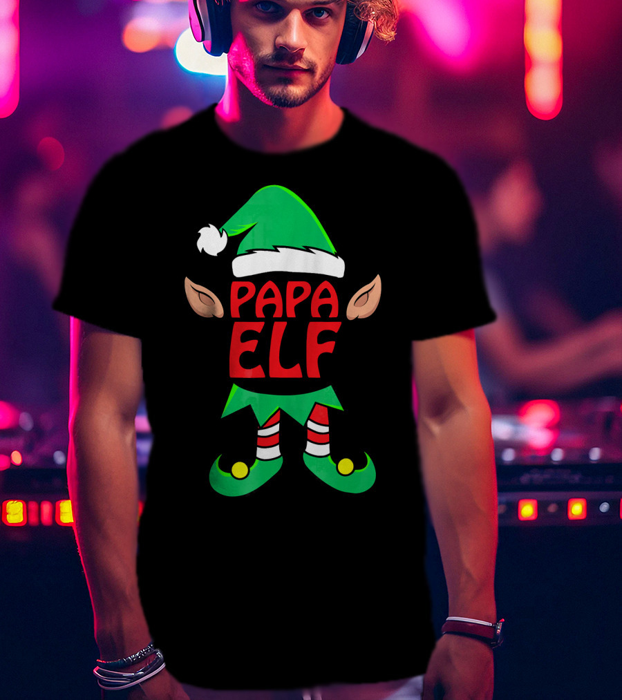 Papa ELF Family Christmas Costume T-Shirt