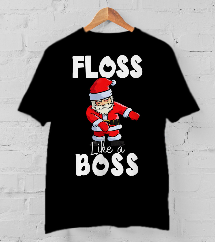 Floss Like A Boss Santa T-Shirt