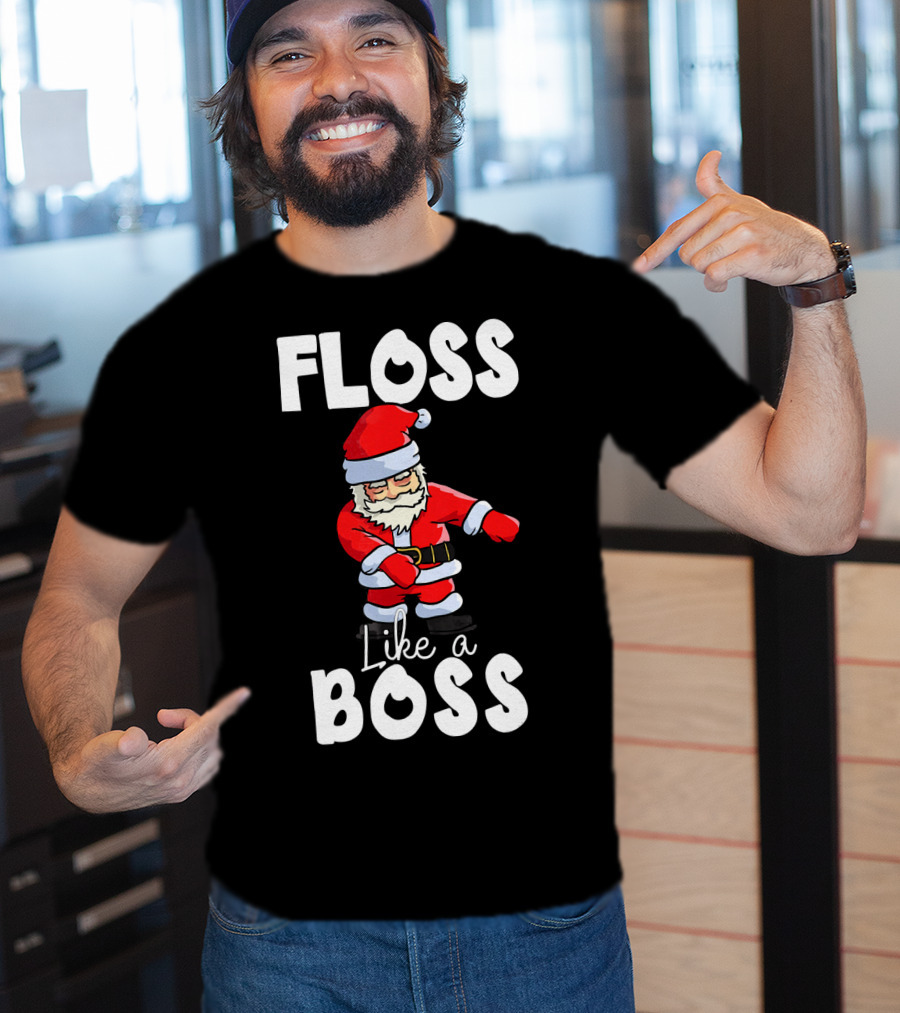 Floss Like A Boss Santa T-Shirt