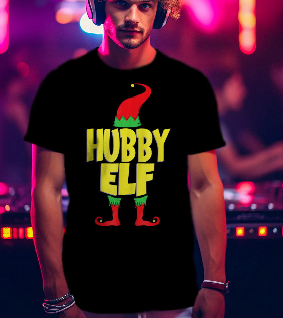 Hubby Elf Christmas Cute Cou T-Shirt