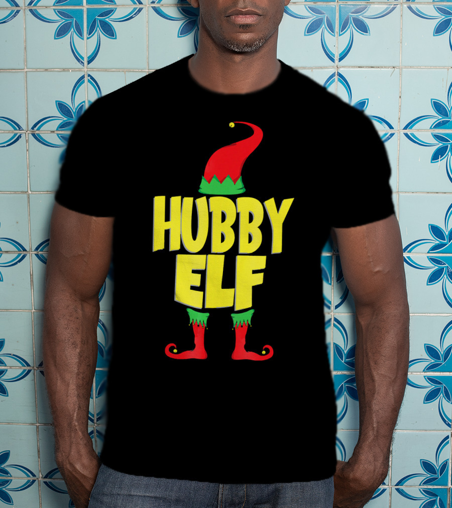Hubby Elf Christmas Cute Cou T-Shirt