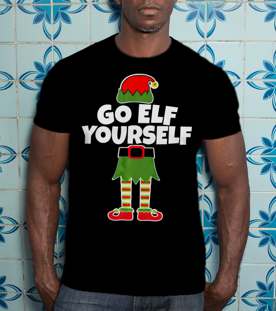 Go Elf Yourself Christmas Elf Outfit Humor T-Shirt