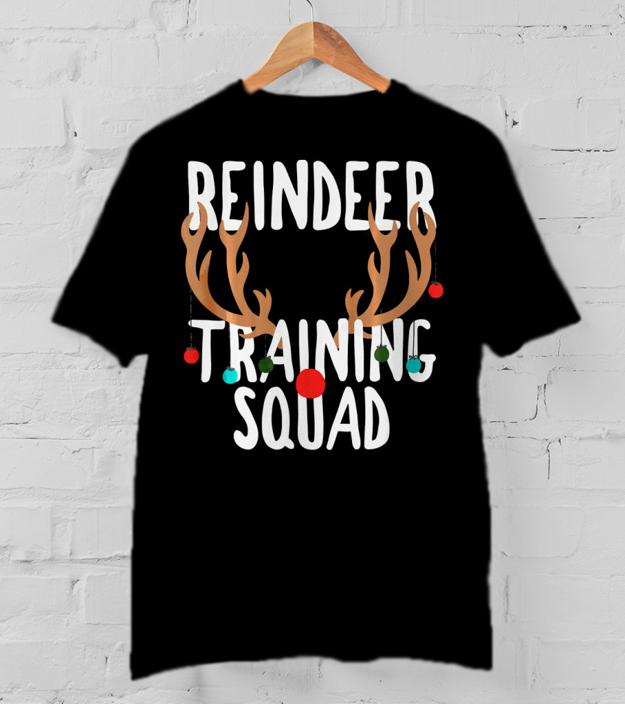 Reindeer Training Squad Team Antler Ornaments T-Shirt