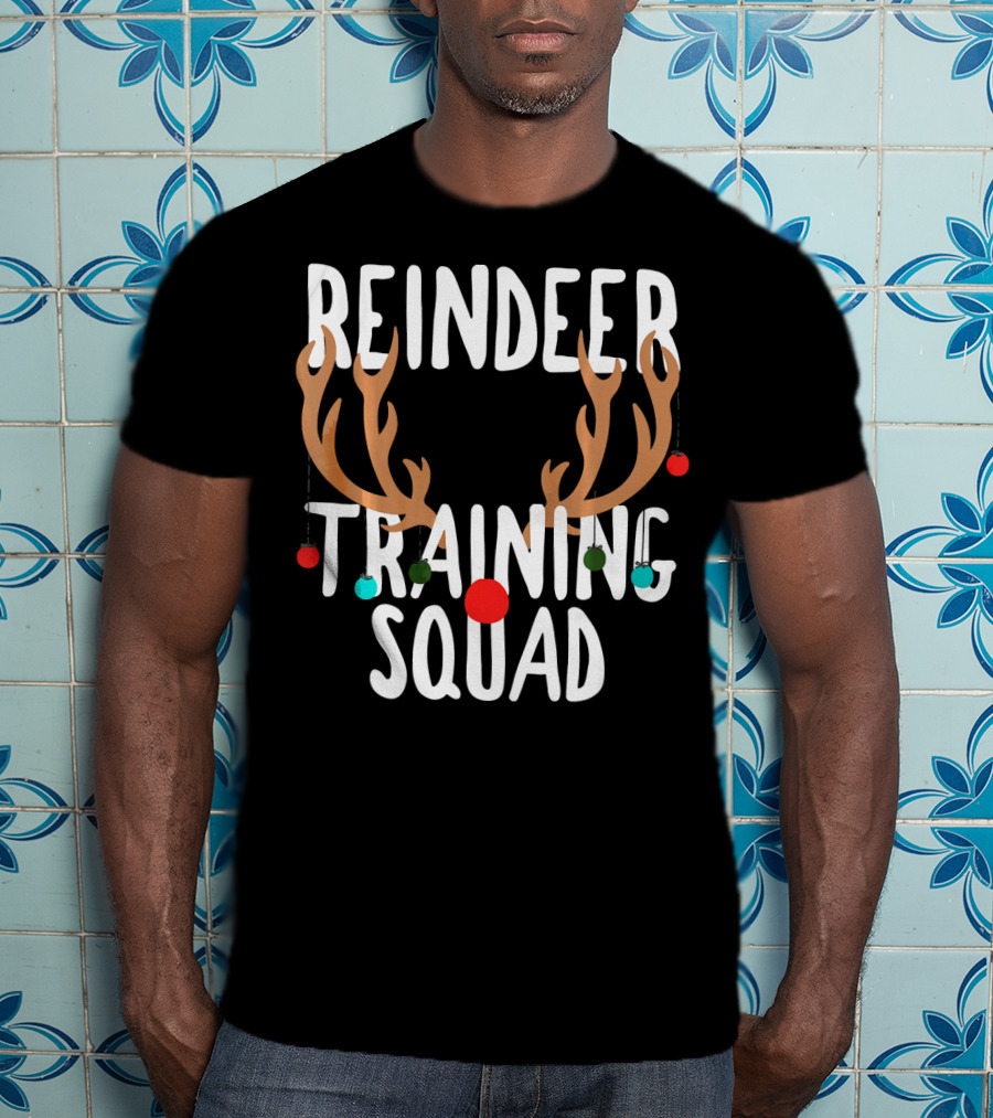 Reindeer Training Squad Team Antler Ornaments T-Shirt