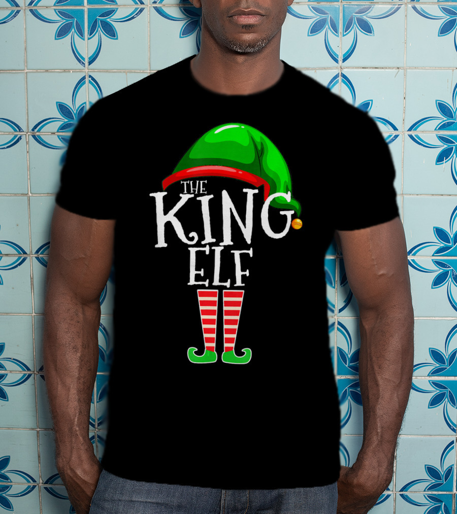 The King Elf Family Matching Group Christmas Outfit Holiday Helper T-Shirt