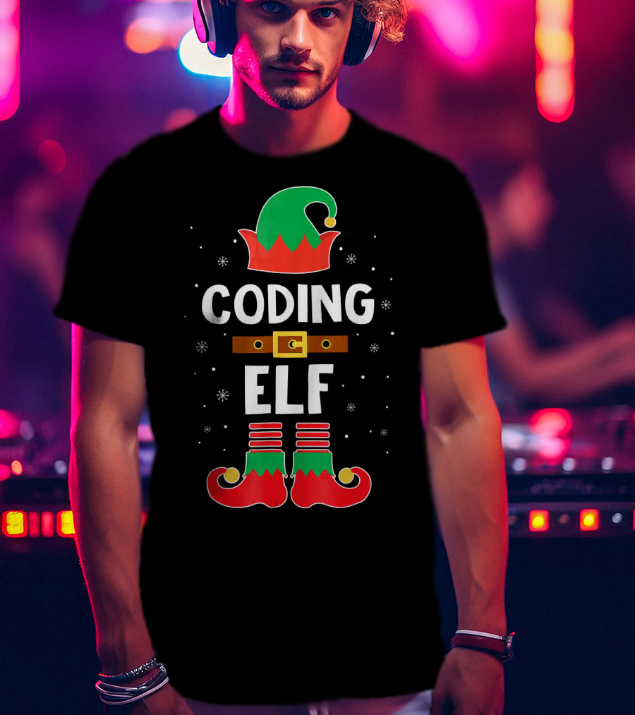 CODING ELF Christmas Computer Me Festive T-Shirt