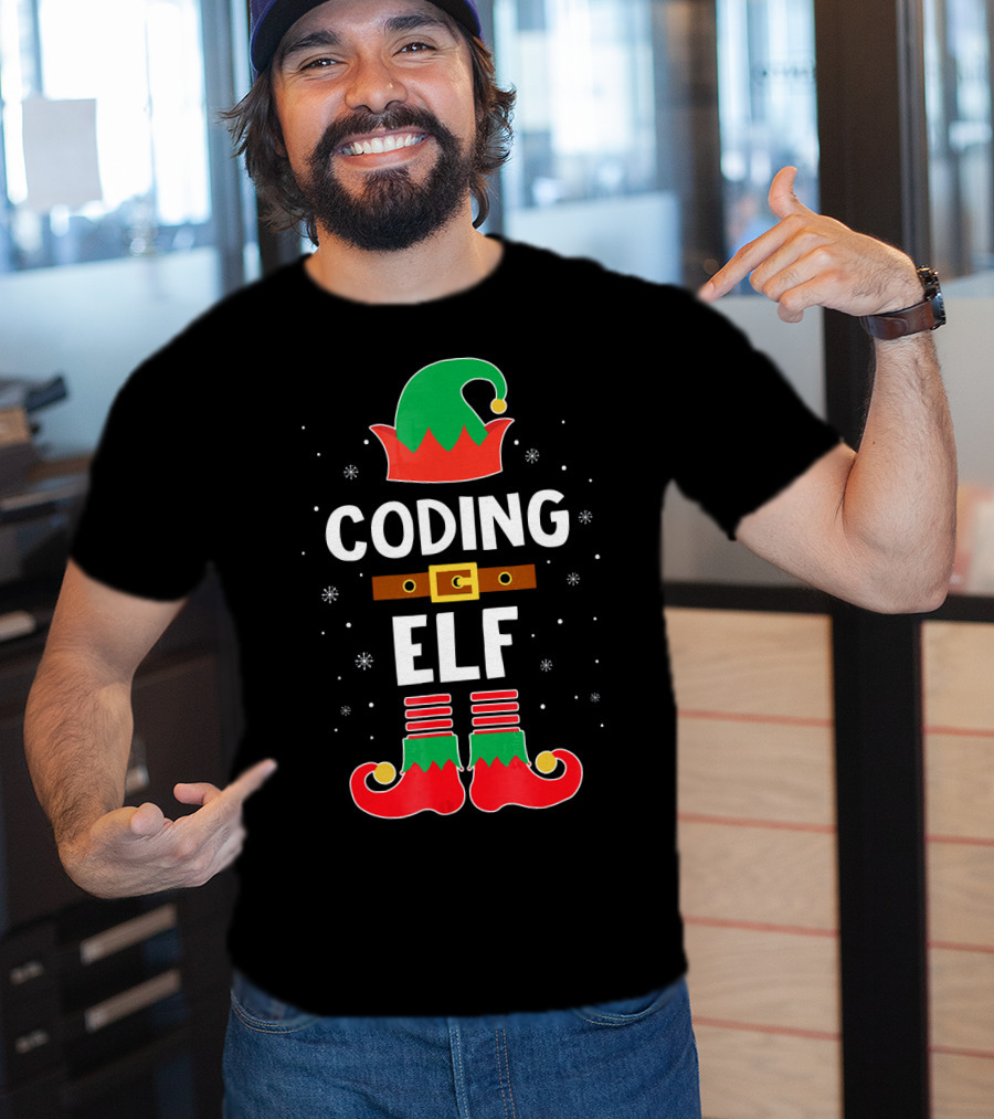 CODING ELF Christmas Computer Me Festive T-Shirt