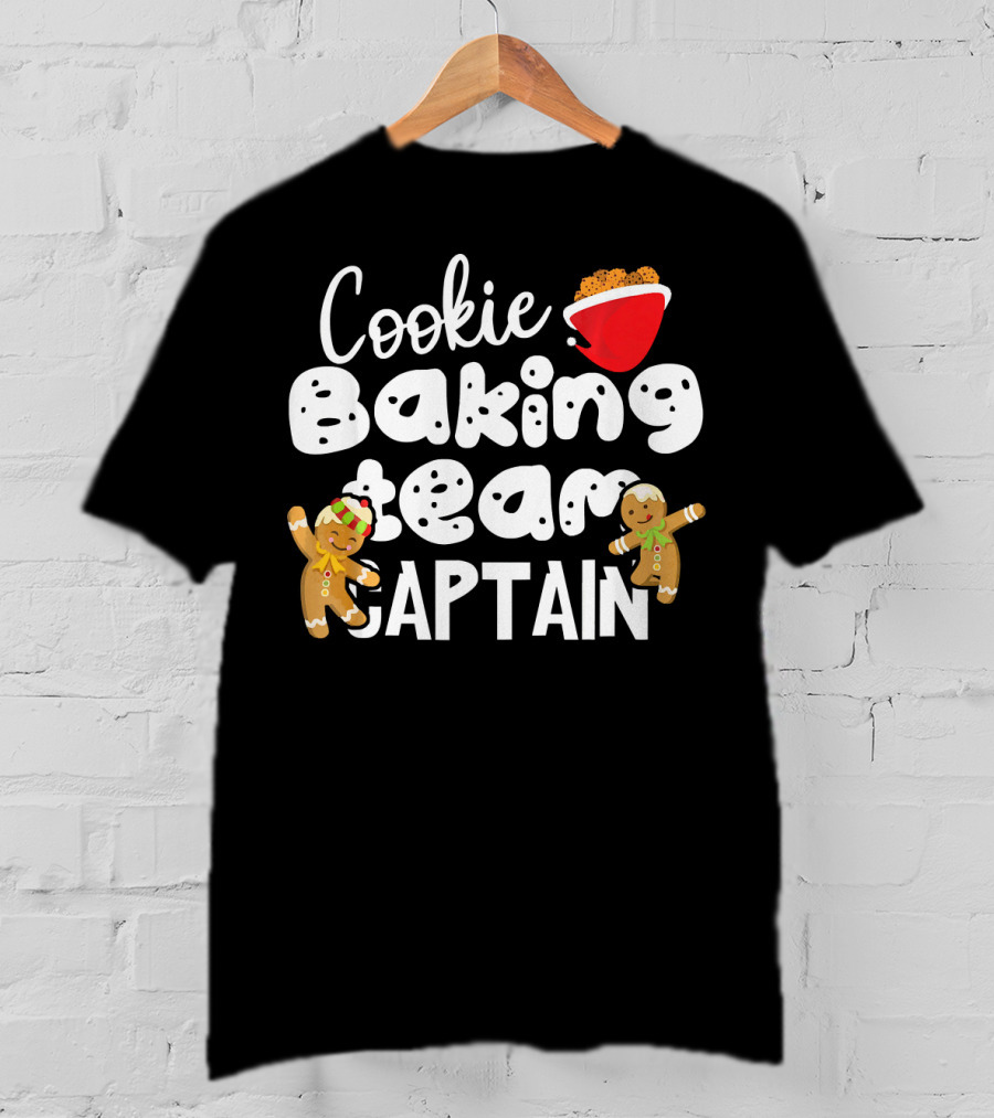Cookie Baking Team Captain Gingerbread Mixing Bowl T-Shirt