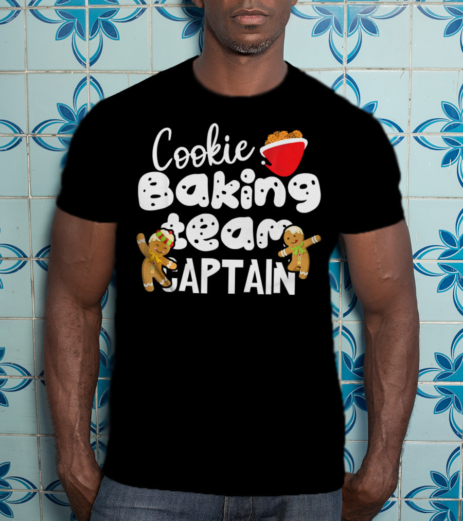 Cookie Baking Team Captain Gingerbread Mixing Bowl T-Shirt