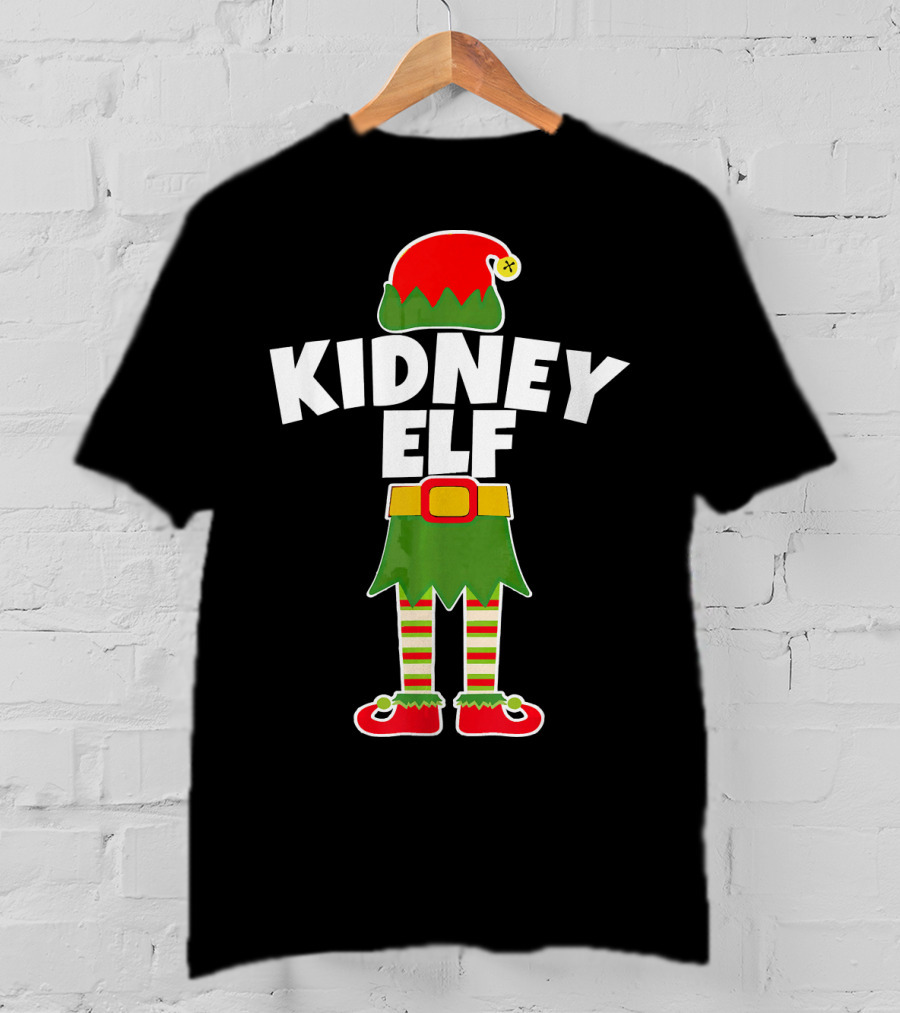 Kidney Elf Nephrologist Nephrology Nurse Christmas T-Shirt