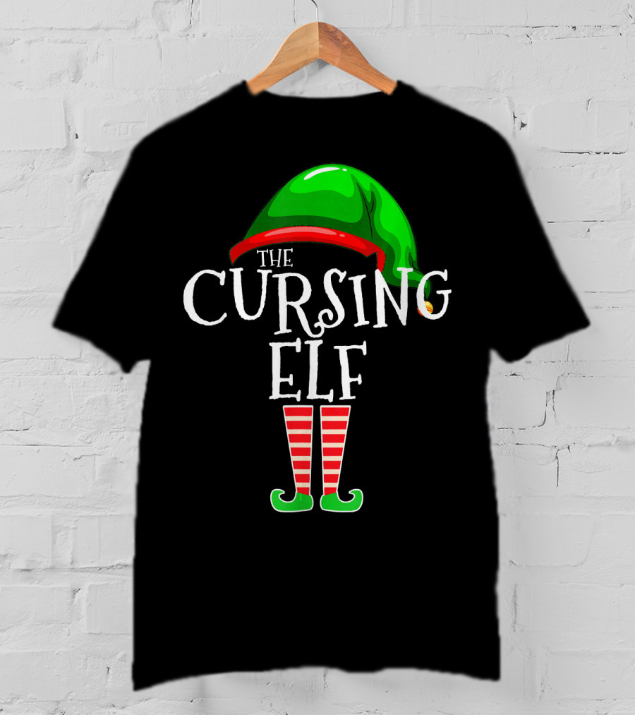 The Cursing Elf Family Matching Holiday Humor T-Shirt