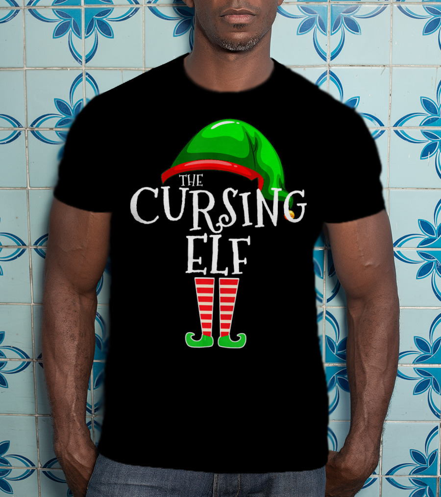 The Cursing Elf Family Matching Holiday Humor T-Shirt