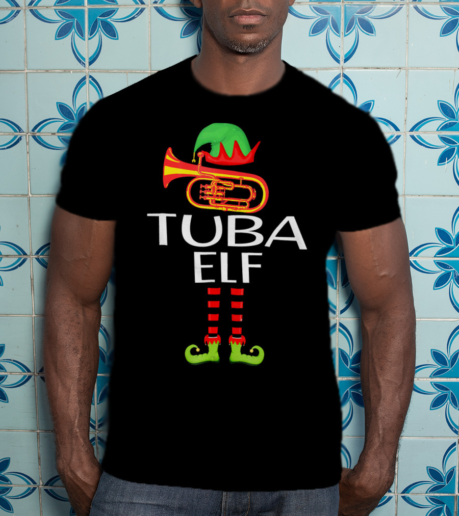 Humorous Tuba Elf Festive Funny For Who Lover T-Shirt