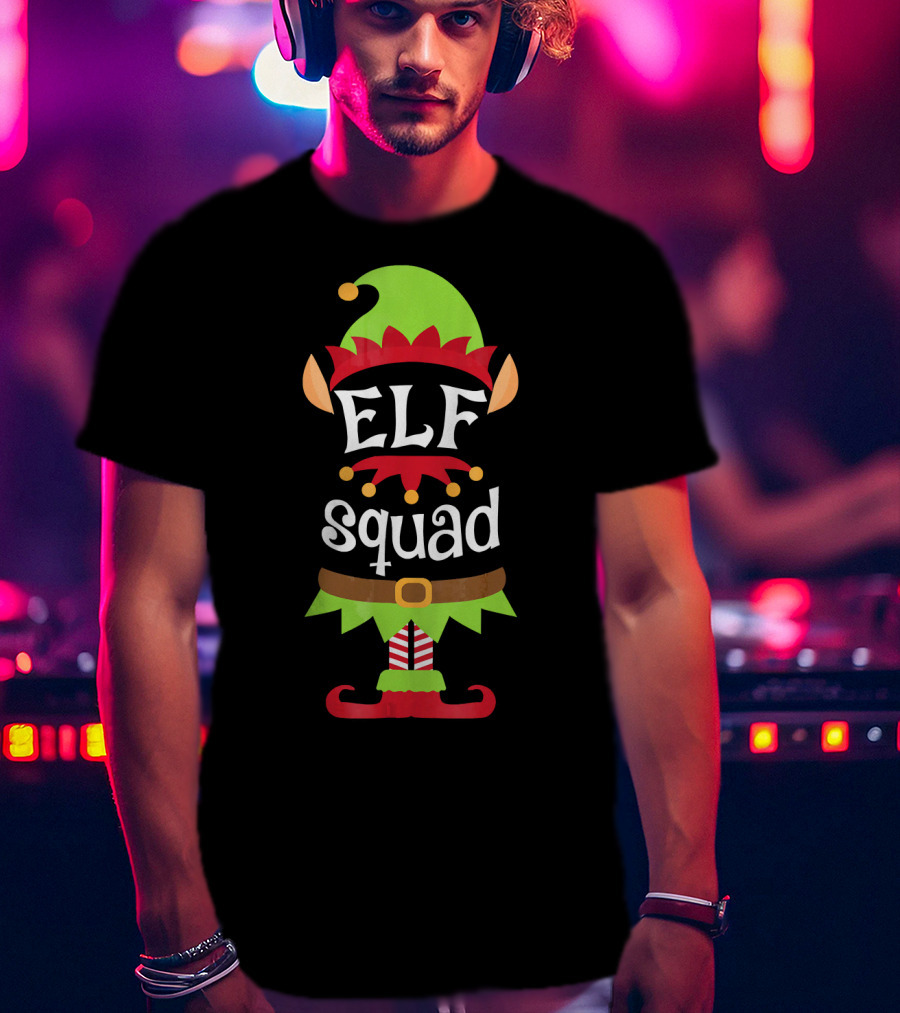ELF Squad Christmas Funny X Mas Costume T-Shirt
