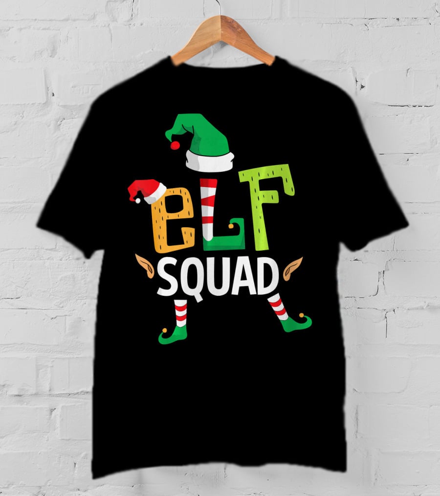 Elf Squad Funny Elves Family Christmas T-Shirt