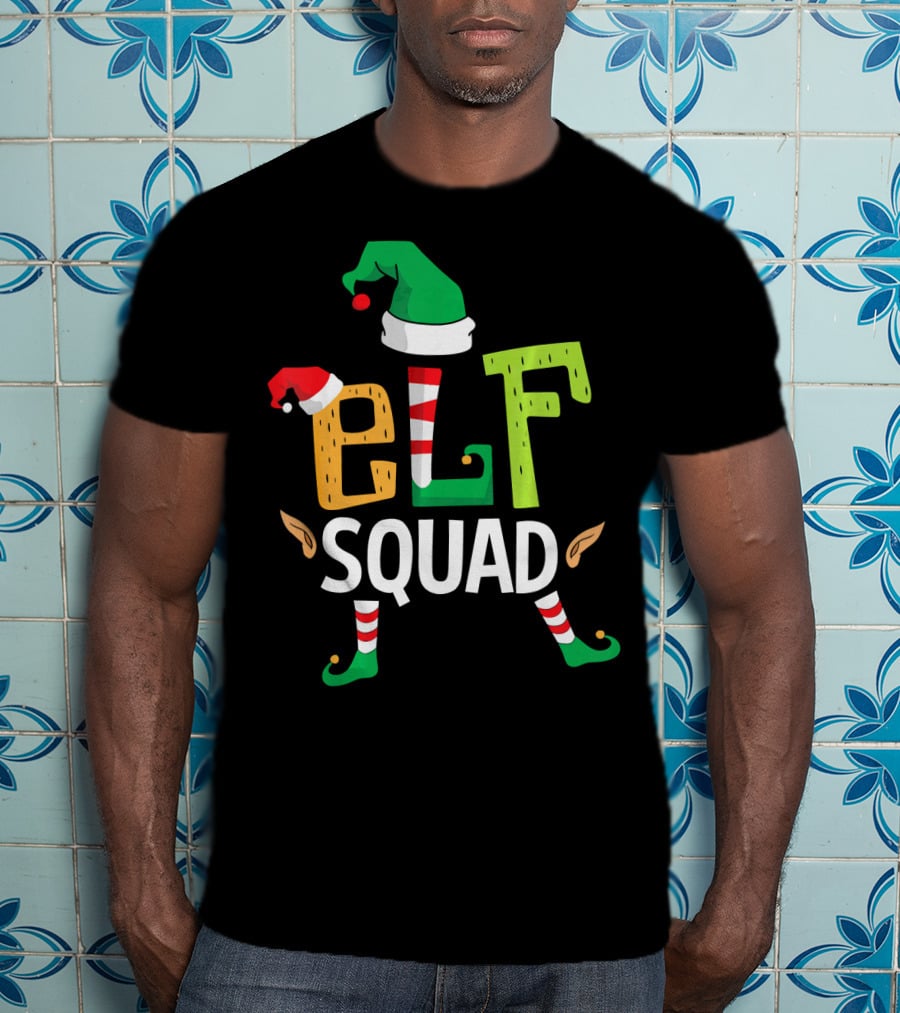 Elf Squad Funny Elves Family Christmas T-Shirt