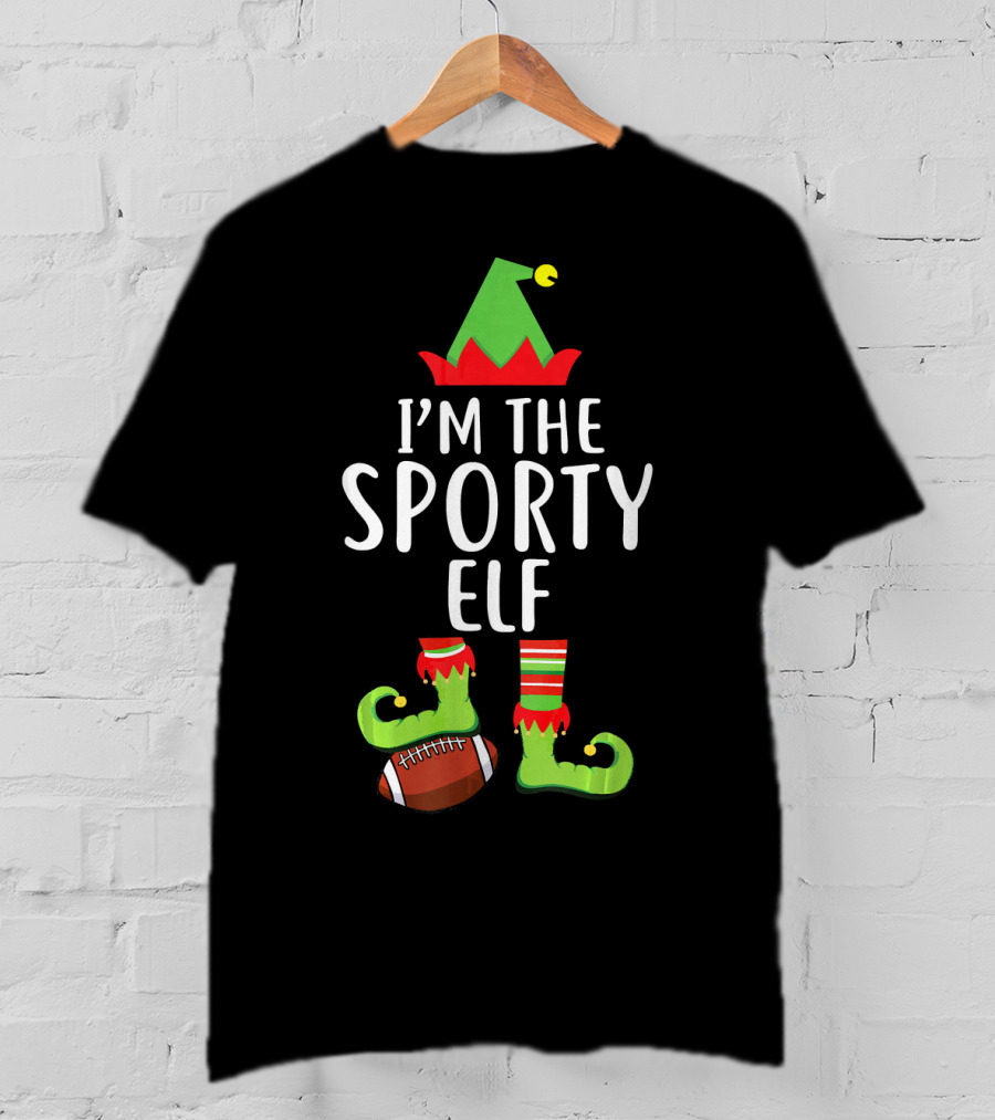 I'm The Sporty Elf Rugby Holiday T-Shirt