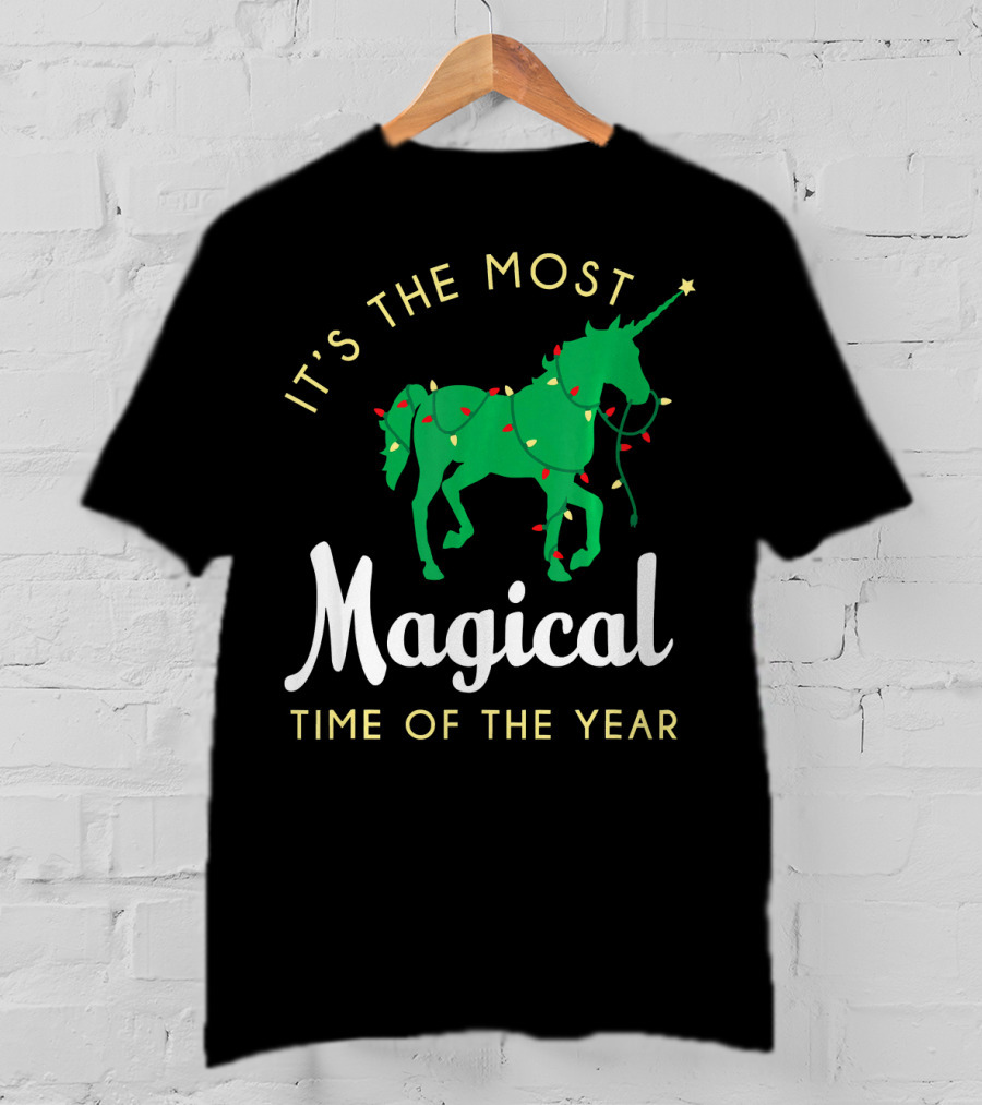 It's The Most Magical Time Of The Year Christmas Unicorn T-Shirt