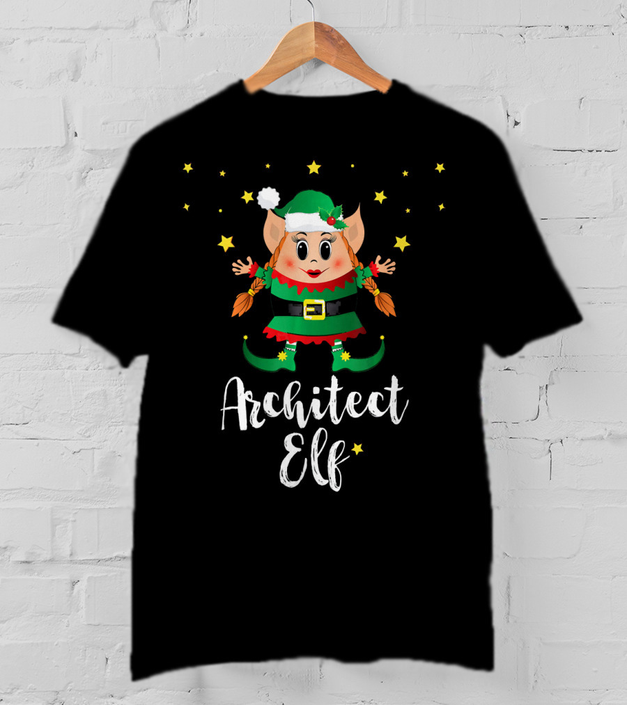 Architect Elf Women Matching Family Christmas T-Shirt