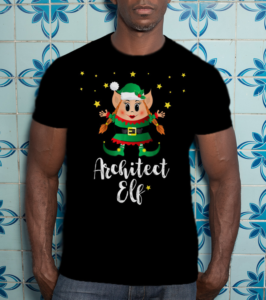 Architect Elf Women Matching Family Christmas T-Shirt