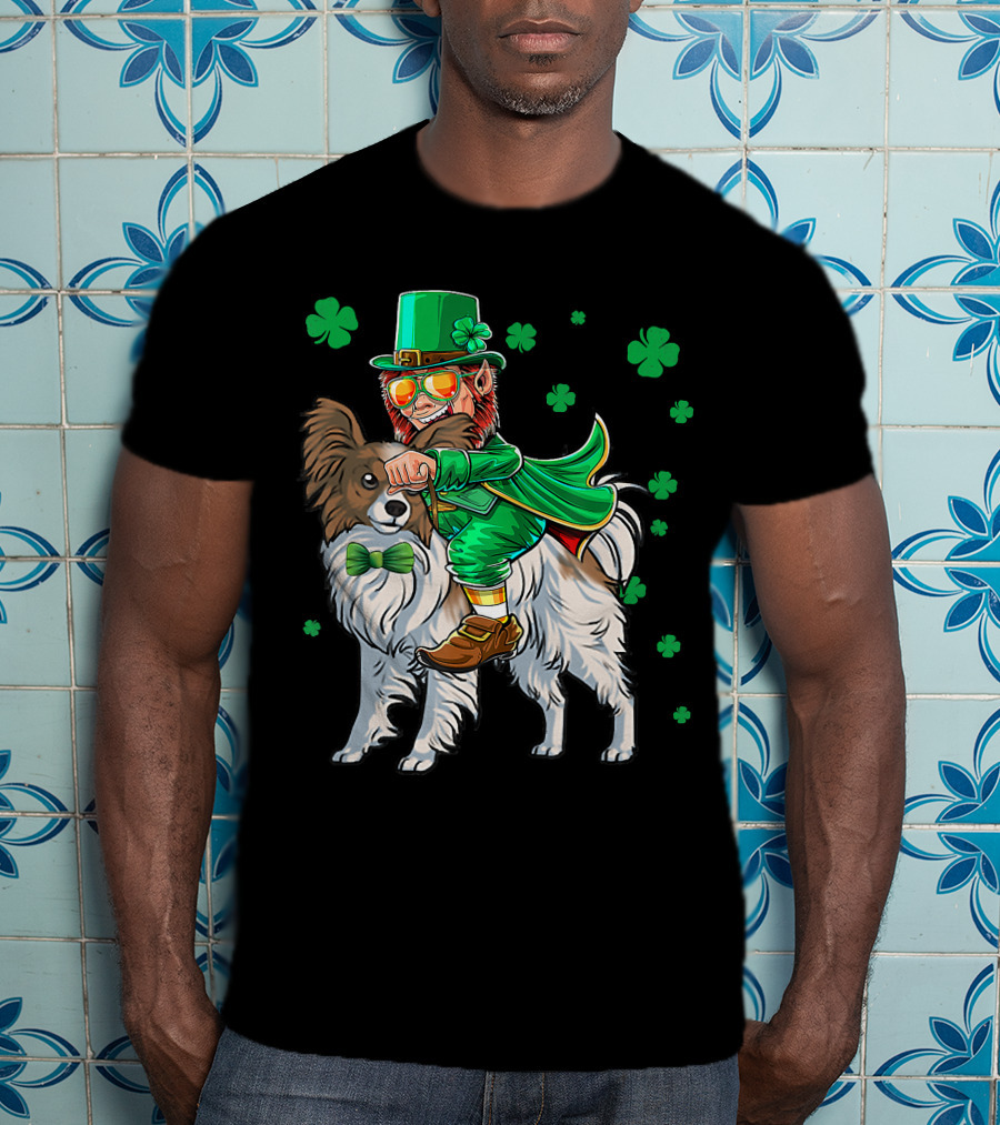 Leprechaun Papillon Shamrock St. Patrick's Day Luck T-Shirt