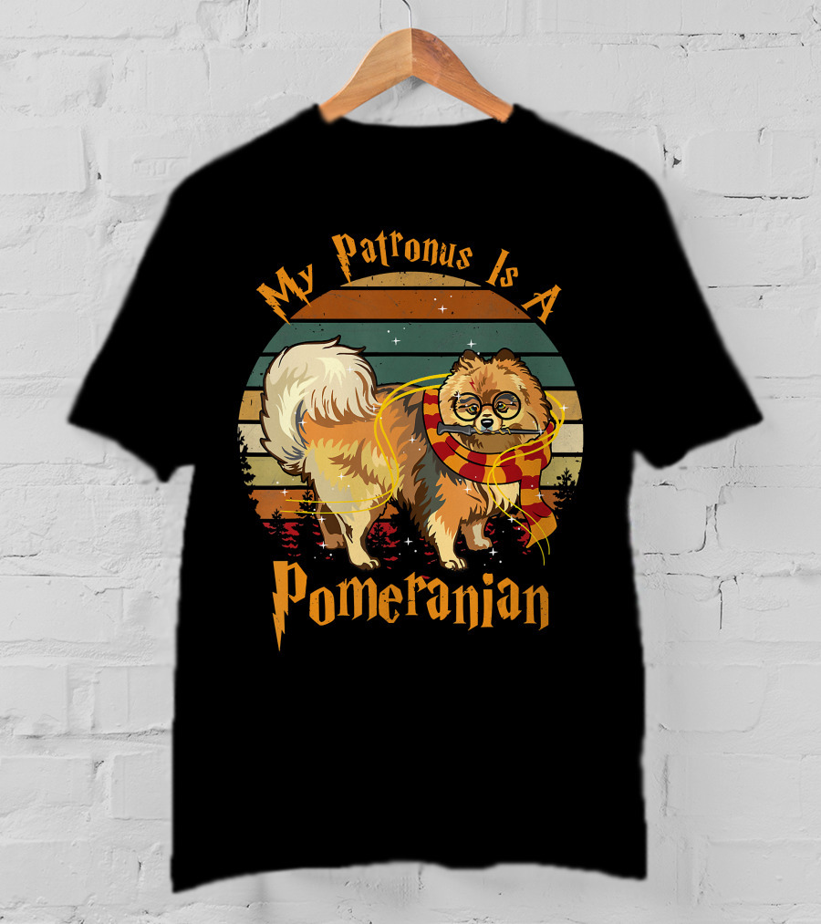 My Patronus Is A Pomeranian Dog With Wizardry And Magic References T-Shirt