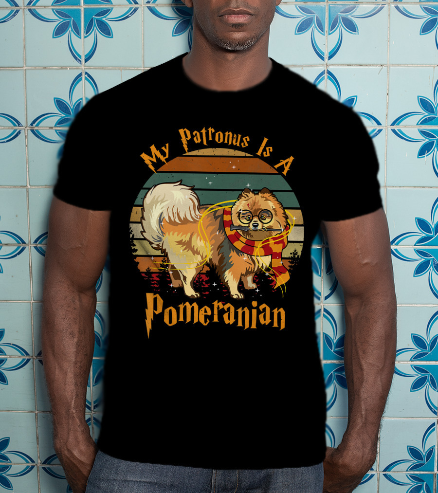 My Patronus Is A Pomeranian Dog With Wizardry And Magic References T-Shirt