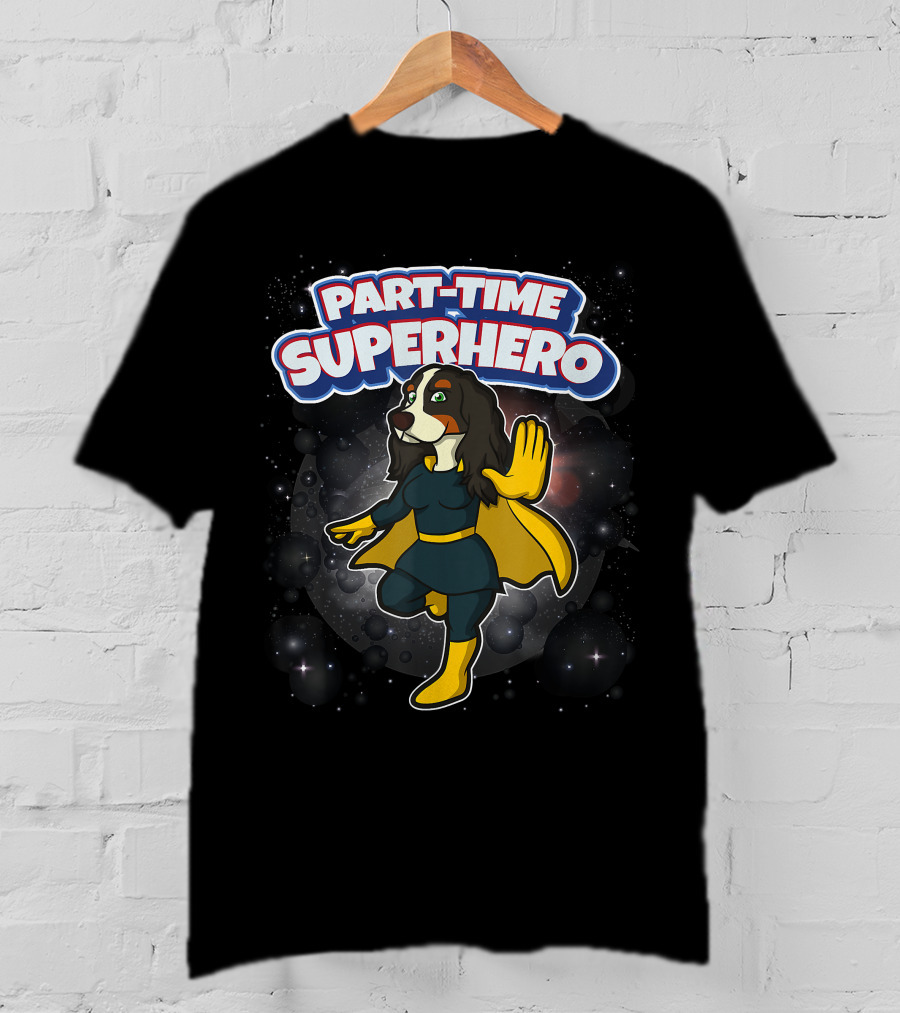 Part-Time Superhero English Cocker Spaniel Comic T-Shirt